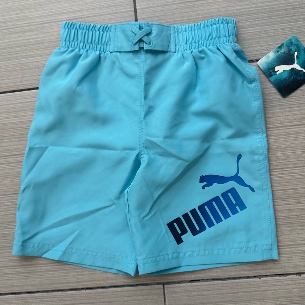 Puma 🫐 Boys Aqua Blue Swim Shorts